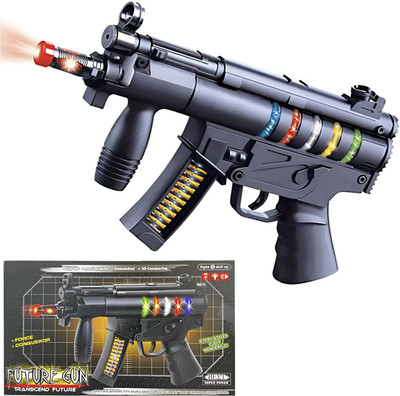 Aseenaa Automatic Lights And Music Guns Toys For Boys Girls And Children Gift Guns & Darts(Black)