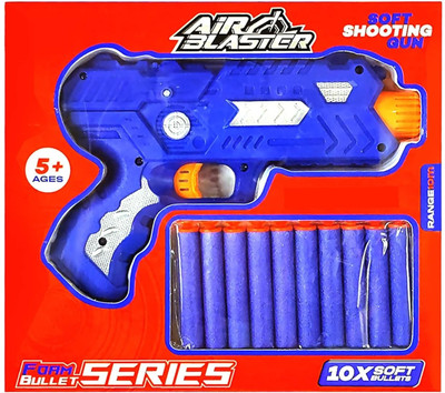 Zuuluzrs Soft Foam Bullet Pistol Air Blaster Soft Shooting Gun Guns & Darts(Blue)