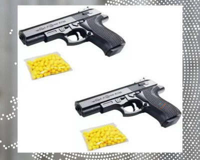 Ya Qi Li Toy Gun 6mm BB Bullets for Kids-packof2-Zx407 Darts & Plastic Bullets(T-104 Guns & Darts(Black)