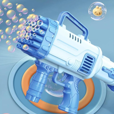 Elevea Electric Chargeable Bubbles Launcher Machine Gun for Kids - 15 Years Warranty Water Gun(Blue)