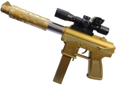 Richuzers Pubg Combat Sniper Gun With Lazer and Magazine for Shooting Role Play Guns & Darts(Gold)