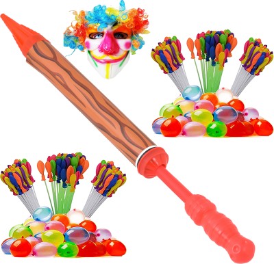 Brown Leaf (2 Pichkari+ 6 Magic Balloon+ 1 Joker Mask)For Kids Holi & Summer Pool Party Fun Water Gun(Multicolor)