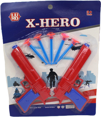 neoinsta shopping 2 plastic gun toys for kids with 5 dart bullets red colour Guns & Darts(Red)