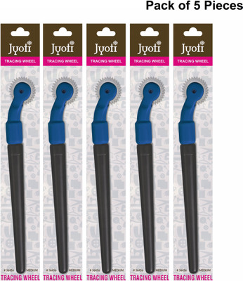 Jyoti Tracing Wheel Sewing Tool Medium, Ideal for Alteration & Tailoring Use - 5 Pcs Tracing Wheel