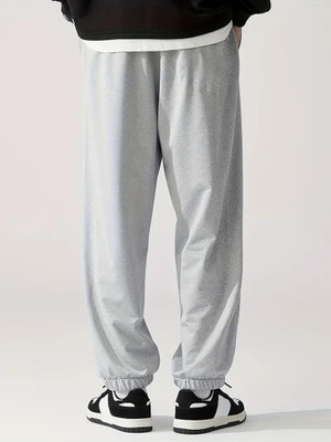 Dockstreet Solid Men Grey Track Pants