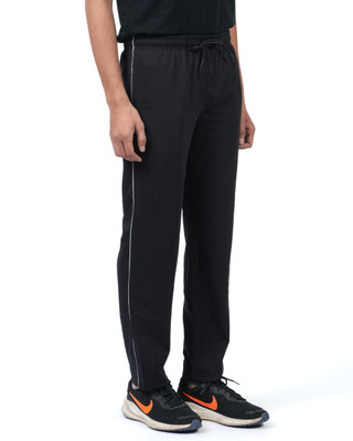 Ecolove Solid Men Black Track Pants