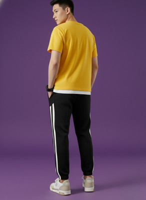 Dockstreet Striped Men White Track Pants