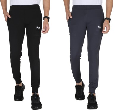 STAR THE VISION Solid Men Black, Grey Track Pants