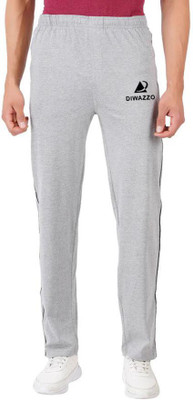 Diwazzo Solid Men Grey Track Pants