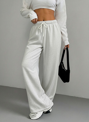 Dockstreet Solid Women White Track Pants
