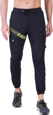 Wild Magic Printed Men Black Track Pants