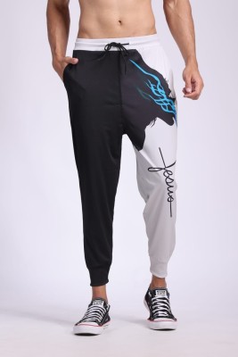 Yellow Tree Graphic Print Men White, Black Track Pants