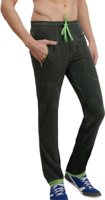 ZOIRO Solid Men Light Green Track Pants