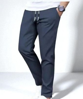 Samvridhienterp Solid Men Dark Blue Track Pants