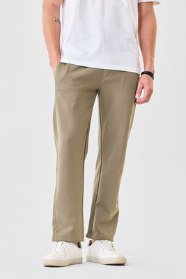 Snitch Solid Men Beige Track Pants