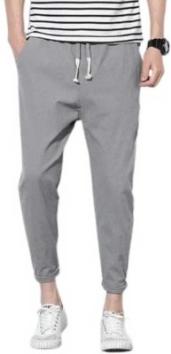 MSF Solid Men Grey Track Pants