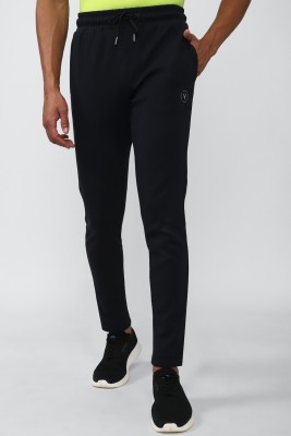 VAN HEUSEN Solid Men Black Track Pants