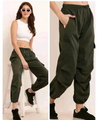 ClothCraftersCo Solid Women Green Track Pants