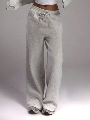 TRUFFLEGUM Loose Fit Women Grey Trousers