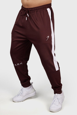 FuaarK Colorblock Men Maroon Track Pants