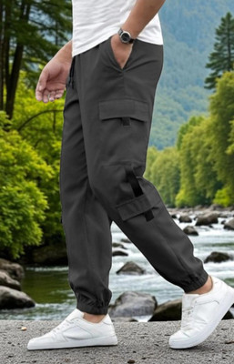 SB Trend Solid Men Grey Track Pants