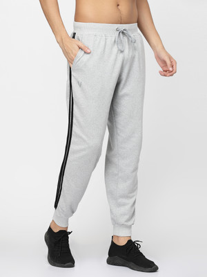 UZARUS Striped Men Silver Track Pants