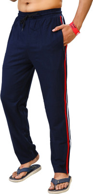 Chillax Solid Men Dark Blue Track Pants