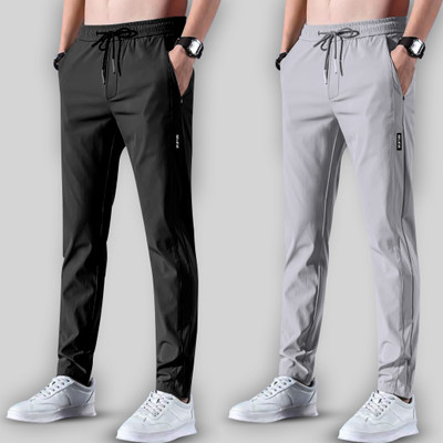 Joggers Park Solid Men Multicolor Track Pants