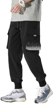 JUGULAR Printed Men Black Track Pants