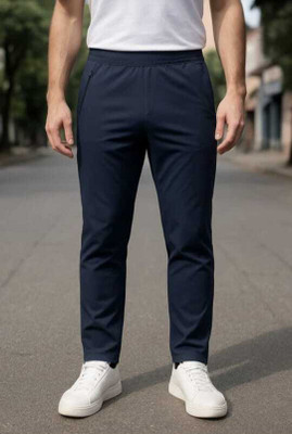 ONLY FASHION Solid Men Blue Track Pants