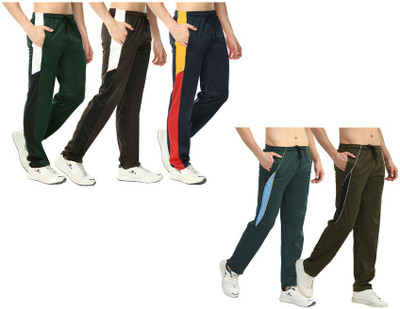 Indistar Solid Men Multicolor Track Pants