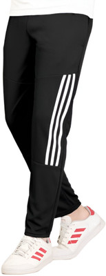 ICEPERA Striped Men Black Track Pants