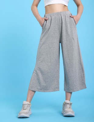 FLYING MACHINE Solid Women Grey Track Pants