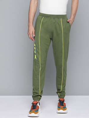HRX by Hrithik Roshan Solid Men Olive Track Pants