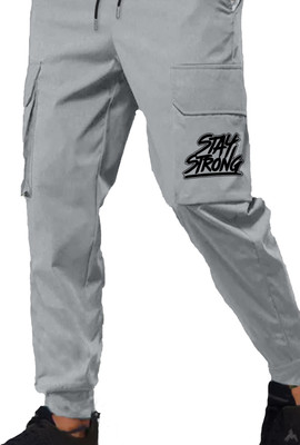 JUGULAR Printed Men Grey Track Pants