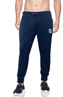 Z-DEVIL Solid Men Blue Track Pants