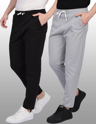 Kashmiri Thaed Solid Men Grey, Black Track Pants