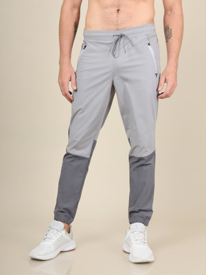 TECHNOSPORT Colorblock Men Grey Track Pants