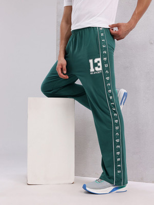HRX by Hrithik Roshan Graphic Print Men Green Track Pants