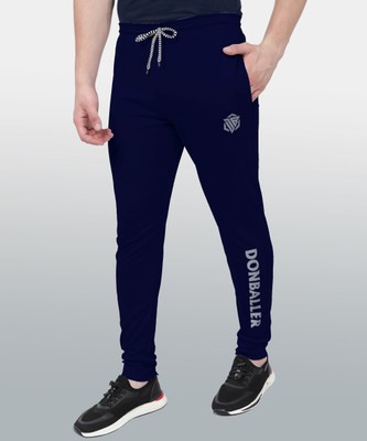 DONBALLER Solid, Printed Men Blue Track Pants