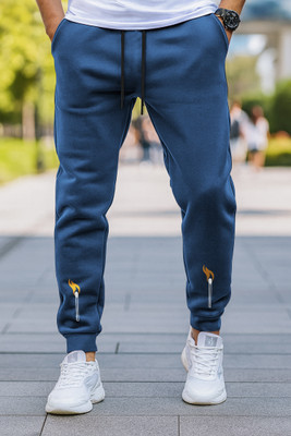 MULTI PLAYER Solid Men Blue Track Pants