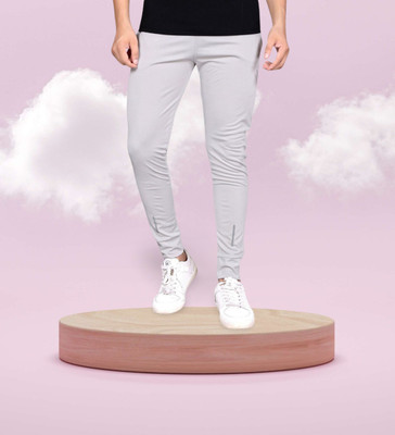 DRB CREATION Solid Men Grey Track Pants