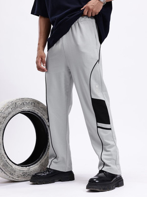 Kook N Keech Striped Men Grey, Black Track Pants
