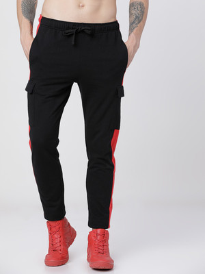 HIGHLANDER Solid Men Black Track Pants
