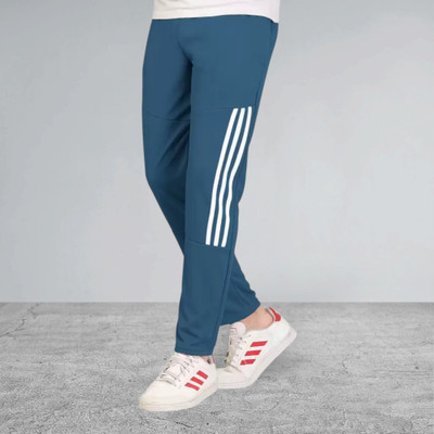 HouseOfCommon Striped Men Black Track Pants