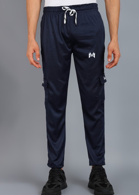 mank D Solid Men Blue Track Pants