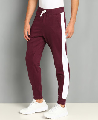 METRONAUT Striped Men Maroon Track Pants