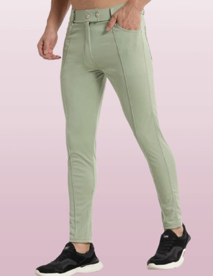 Nitya TrackP Solid Men Light Green Track Pants