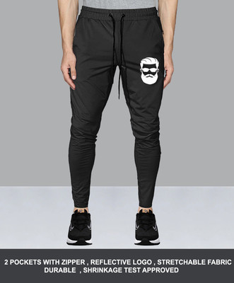 AVOLT Printed Men Black Track Pants