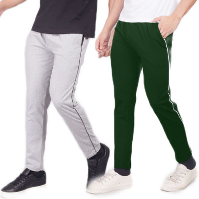 WILD CAMO Solid Men Green, White Track Pants